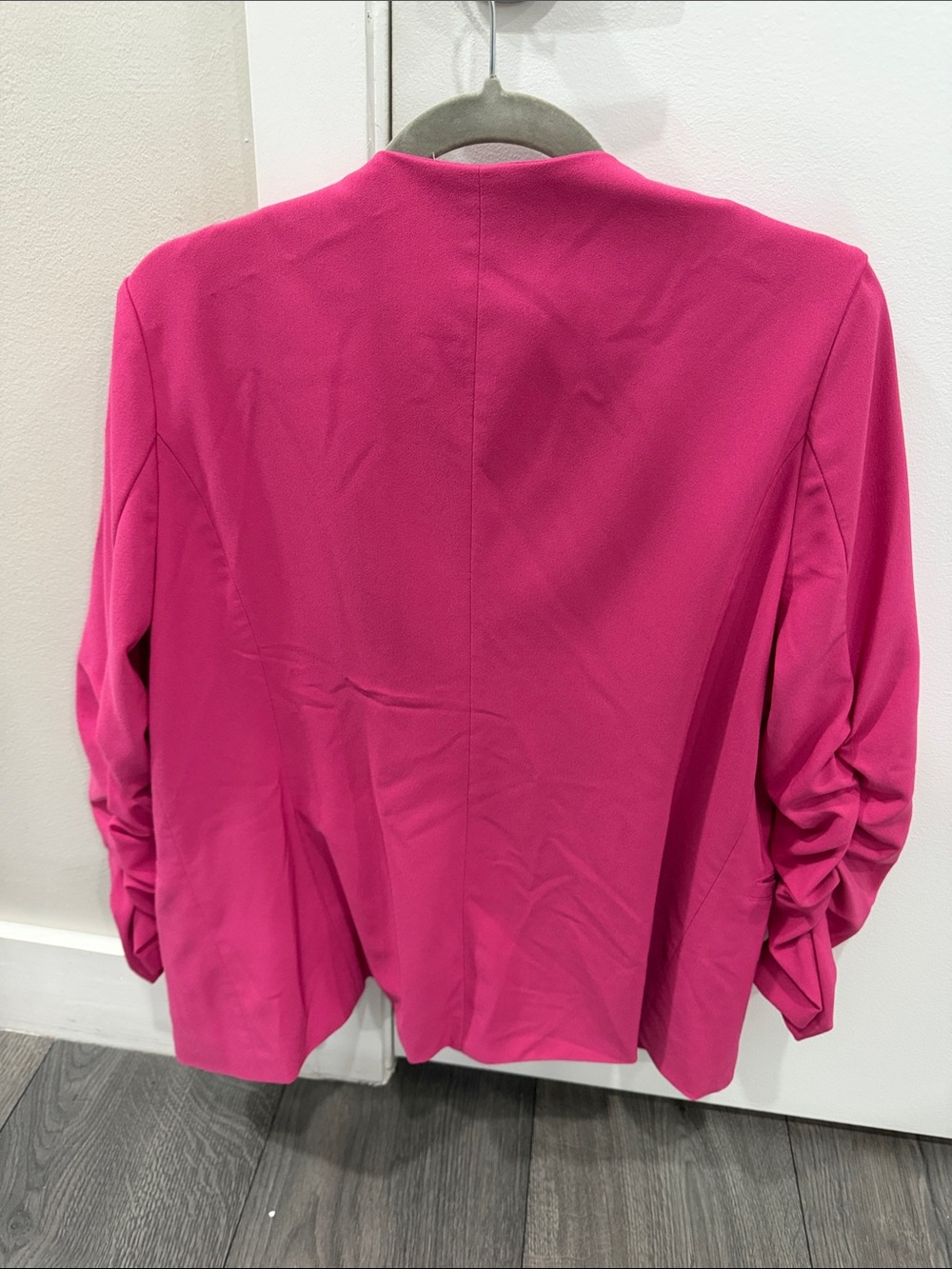 Skies are Blue Women's Fuchsia Open-Front Blazer - Picture 4 of 4